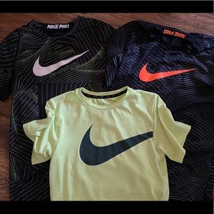 Boys Nike dry fit shirts
